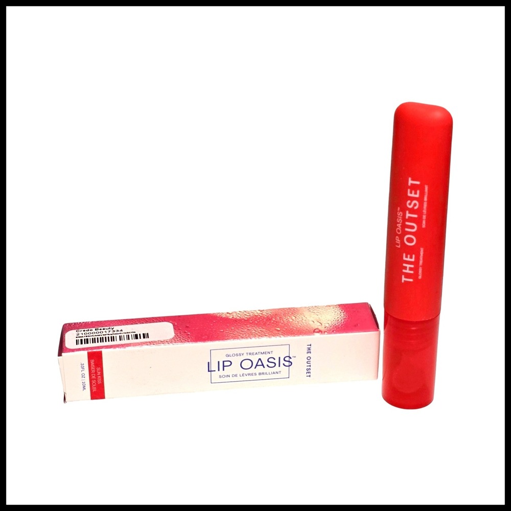 The Outset Lip Oasis Glossy Treatment Sun Kiss Hydrating Plumping 0.33oz New Box